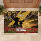 Personalised Australia Matildas ANZAC Day Rubber Doormat Last Post Poppy Lest We Forget