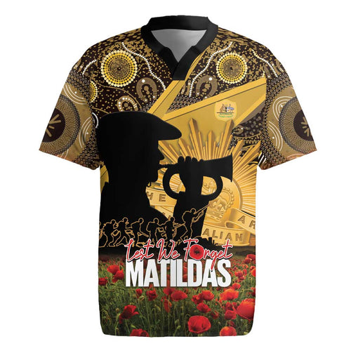 Personalised Australia Matildas ANZAC Day Rugby Jersey Last Post Poppy Lest We Forget