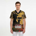 Personalised Australia Matildas ANZAC Day Scrub Top Last Post Poppy Lest We Forget