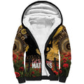 Personalised Australia Matildas ANZAC Day Sherpa Hoodie Last Post Poppy Lest We Forget