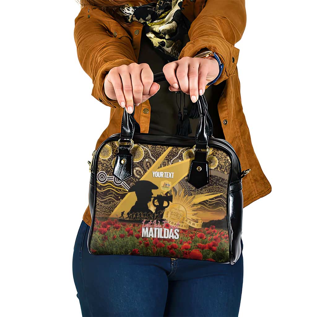 Personalised Australia Matildas ANZAC Day Shoulder Handbag Last Post Poppy Lest We Forget