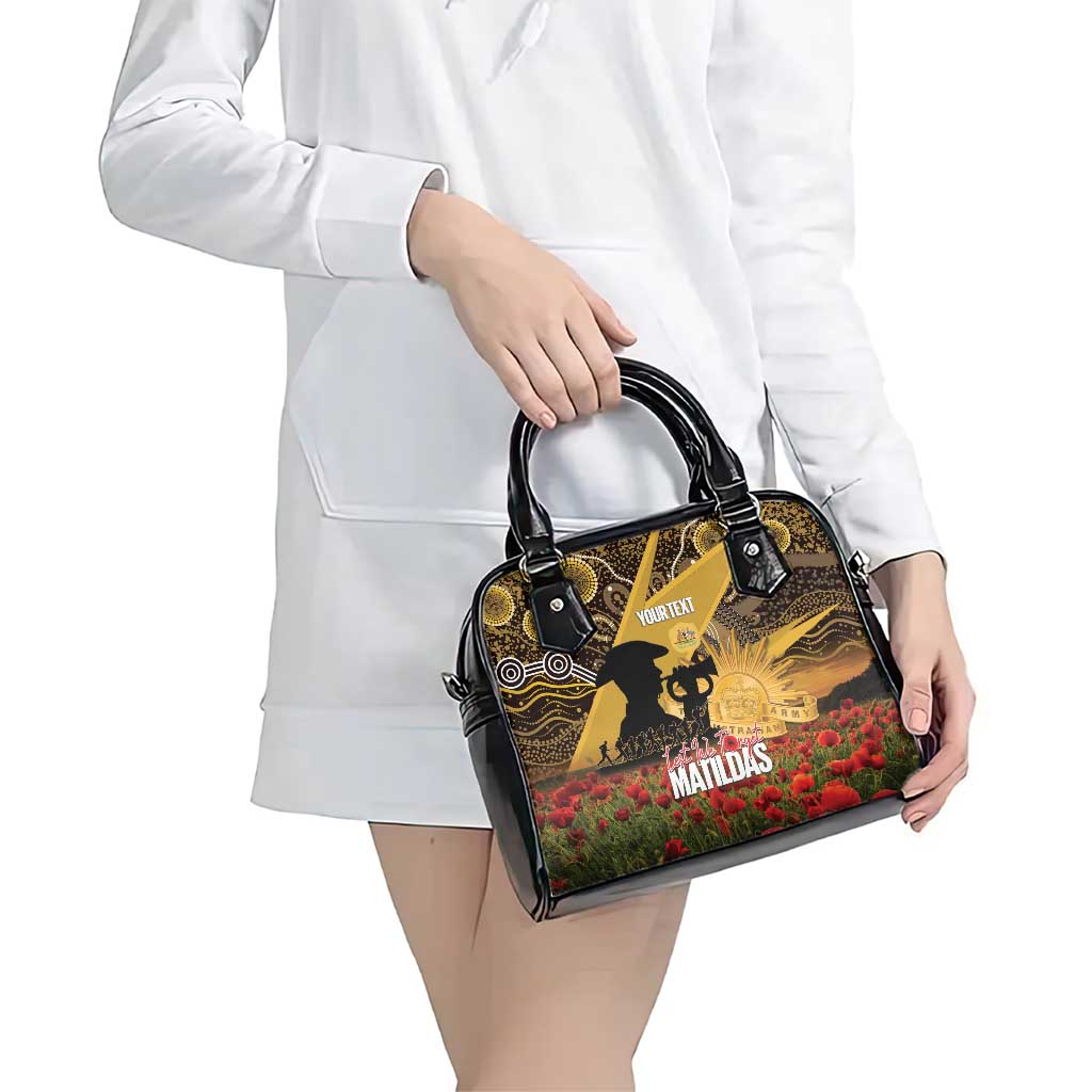 Personalised Australia Matildas ANZAC Day Shoulder Handbag Last Post Poppy Lest We Forget