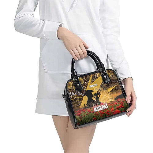 Personalised Australia Matildas ANZAC Day Shoulder Handbag Last Post Poppy Lest We Forget