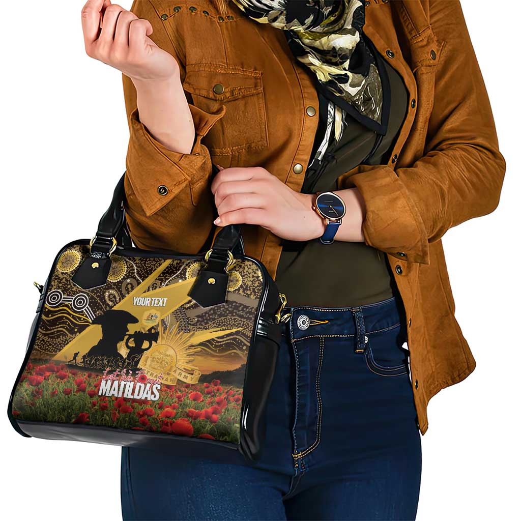 Personalised Australia Matildas ANZAC Day Shoulder Handbag Last Post Poppy Lest We Forget