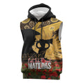 Personalised Australia Matildas ANZAC Day Sleeveless Hoodie Last Post Poppy Lest We Forget
