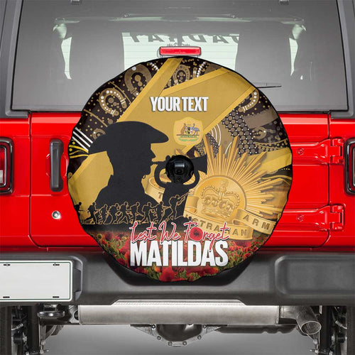 Personalised Australia Matildas ANZAC Day Spare Tire Cover Last Post Poppy Lest We Forget