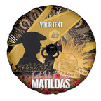 Personalised Australia Matildas ANZAC Day Spare Tire Cover Last Post Poppy Lest We Forget