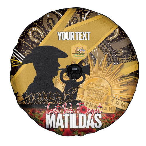 Personalised Australia Matildas ANZAC Day Spare Tire Cover Last Post Poppy Lest We Forget