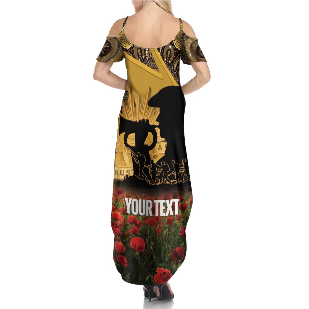 Personalised Australia Matildas ANZAC Day Summer Maxi Dress Last Post Poppy Lest We Forget