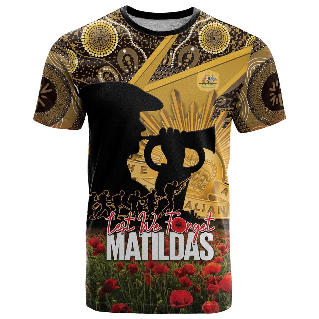 Personalised Australia Matildas ANZAC Day T Shirt Last Post Poppy Lest We Forget