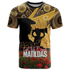Personalised Australia Matildas ANZAC Day T Shirt Last Post Poppy Lest We Forget