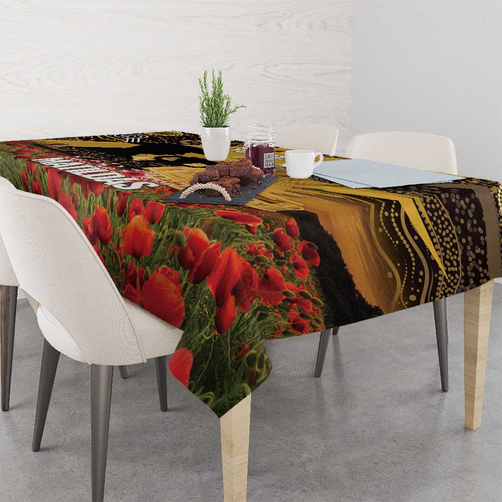 Personalised Australia Matildas ANZAC Day Tablecloth Last Post Poppy Lest We Forget