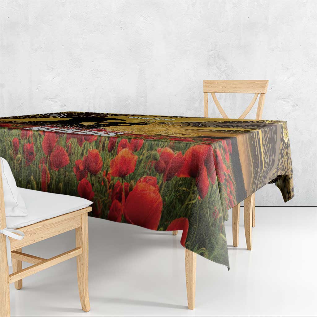 Personalised Australia Matildas ANZAC Day Tablecloth Last Post Poppy Lest We Forget