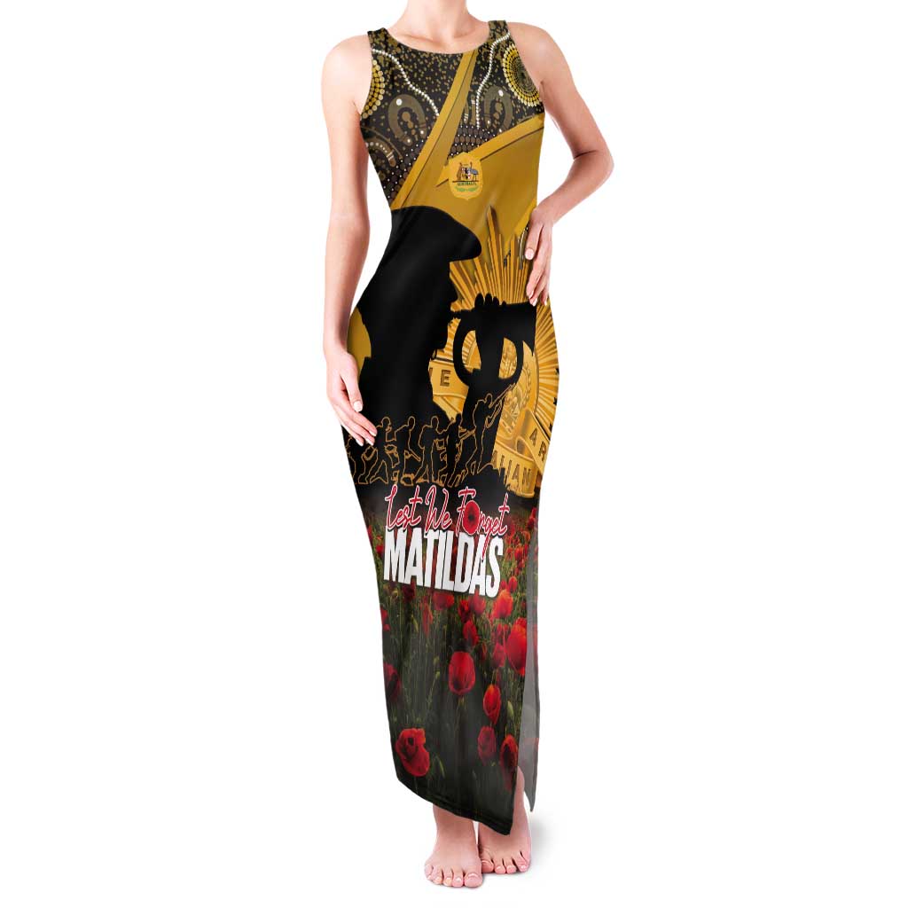 Personalised Australia Matildas ANZAC Day Tank Maxi Dress Last Post Poppy Lest We Forget