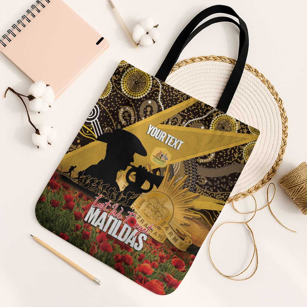 Personalised Australia Matildas ANZAC Day Tote Bag Last Post Poppy Lest We Forget
