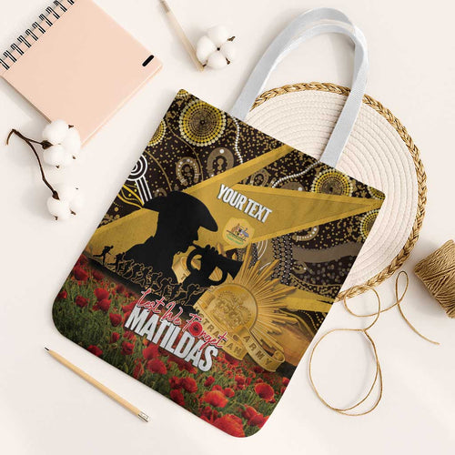 Personalised Australia Matildas ANZAC Day Tote Bag Last Post Poppy Lest We Forget