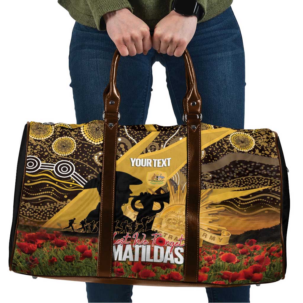 Personalised Australia Matildas ANZAC Day Travel Bag Last Post Poppy Lest We Forget