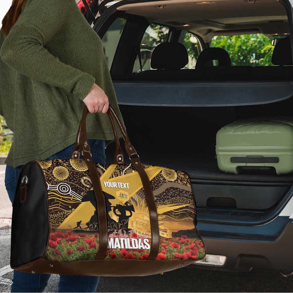 Personalised Australia Matildas ANZAC Day Travel Bag Last Post Poppy Lest We Forget