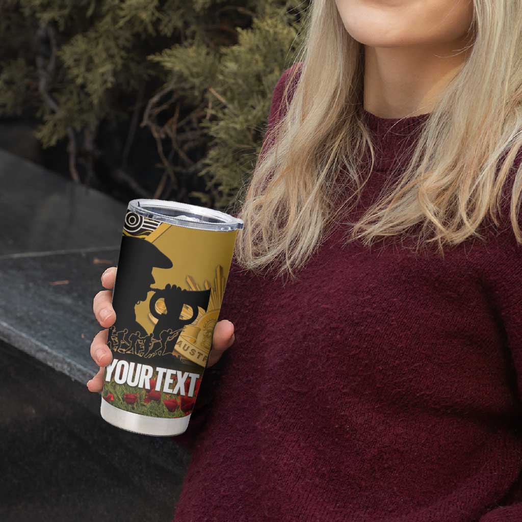 Personalised Australia Matildas ANZAC Day Tumbler Cup Last Post Poppy Lest We Forget