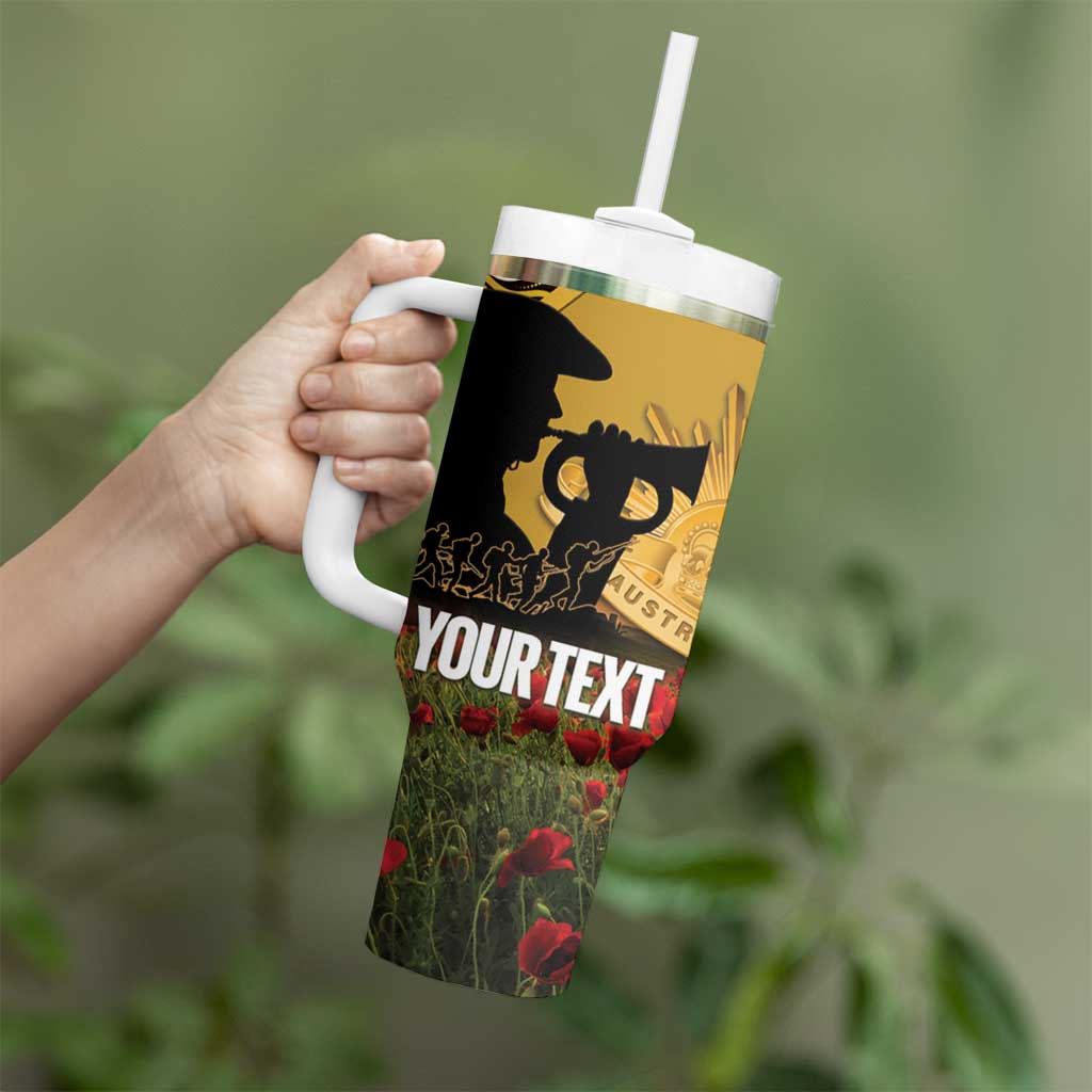 Personalised Australia Matildas ANZAC Day Tumbler With Handle Last Post Poppy Lest We Forget