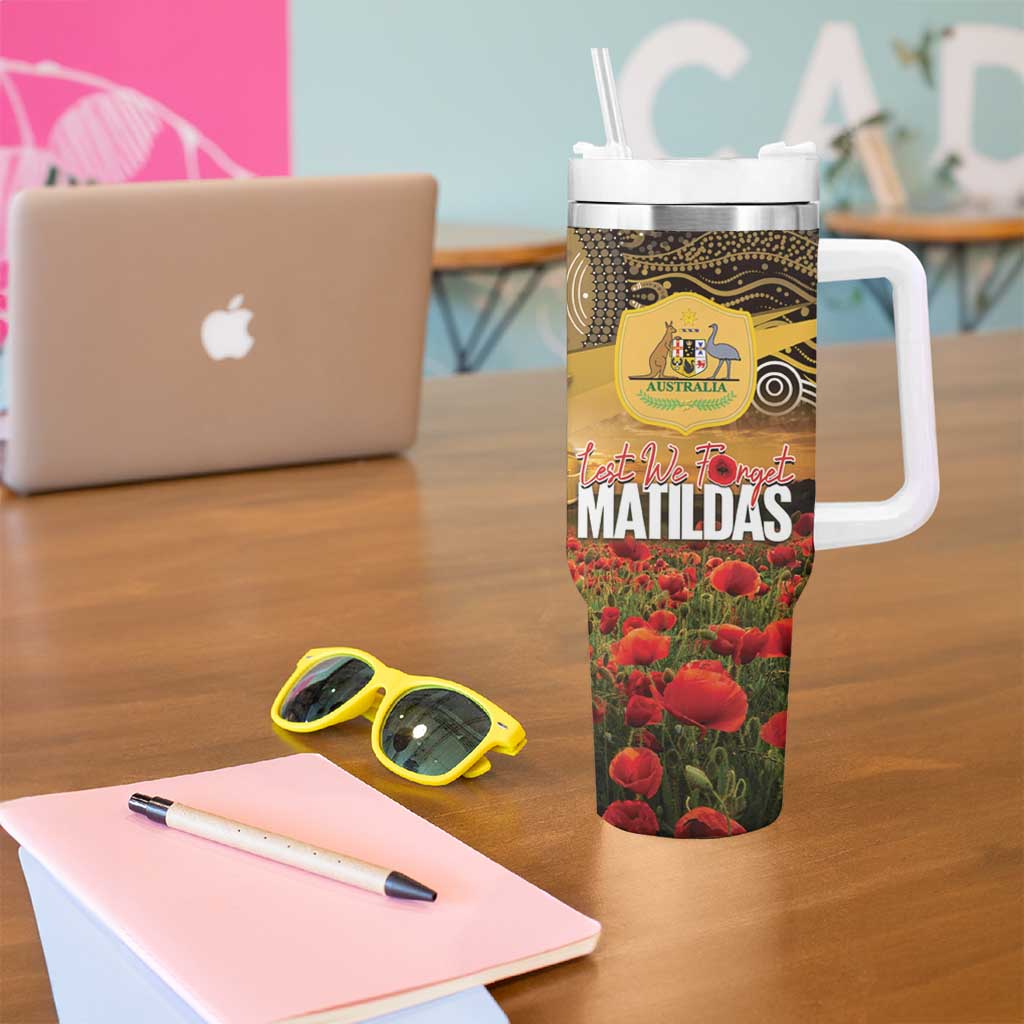 Personalised Australia Matildas ANZAC Day Tumbler With Handle Last Post Poppy Lest We Forget