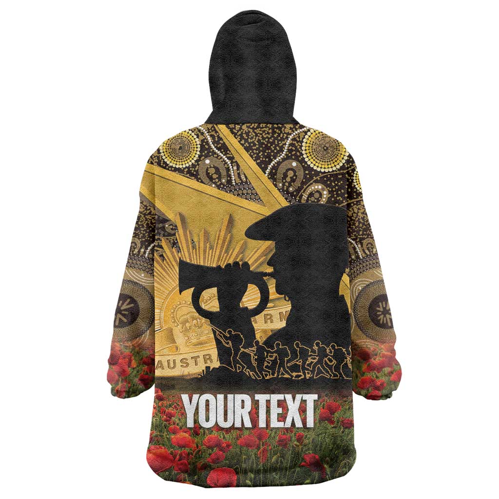 Personalised Australia Matildas ANZAC Day Wearable Blanket Hoodie Last Post Poppy Lest We Forget