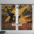 Personalised Australia Matildas ANZAC Day Window Curtain Last Post Poppy Lest We Forget