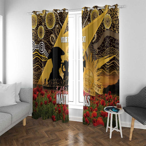 Personalised Australia Matildas ANZAC Day Window Curtain Last Post Poppy Lest We Forget