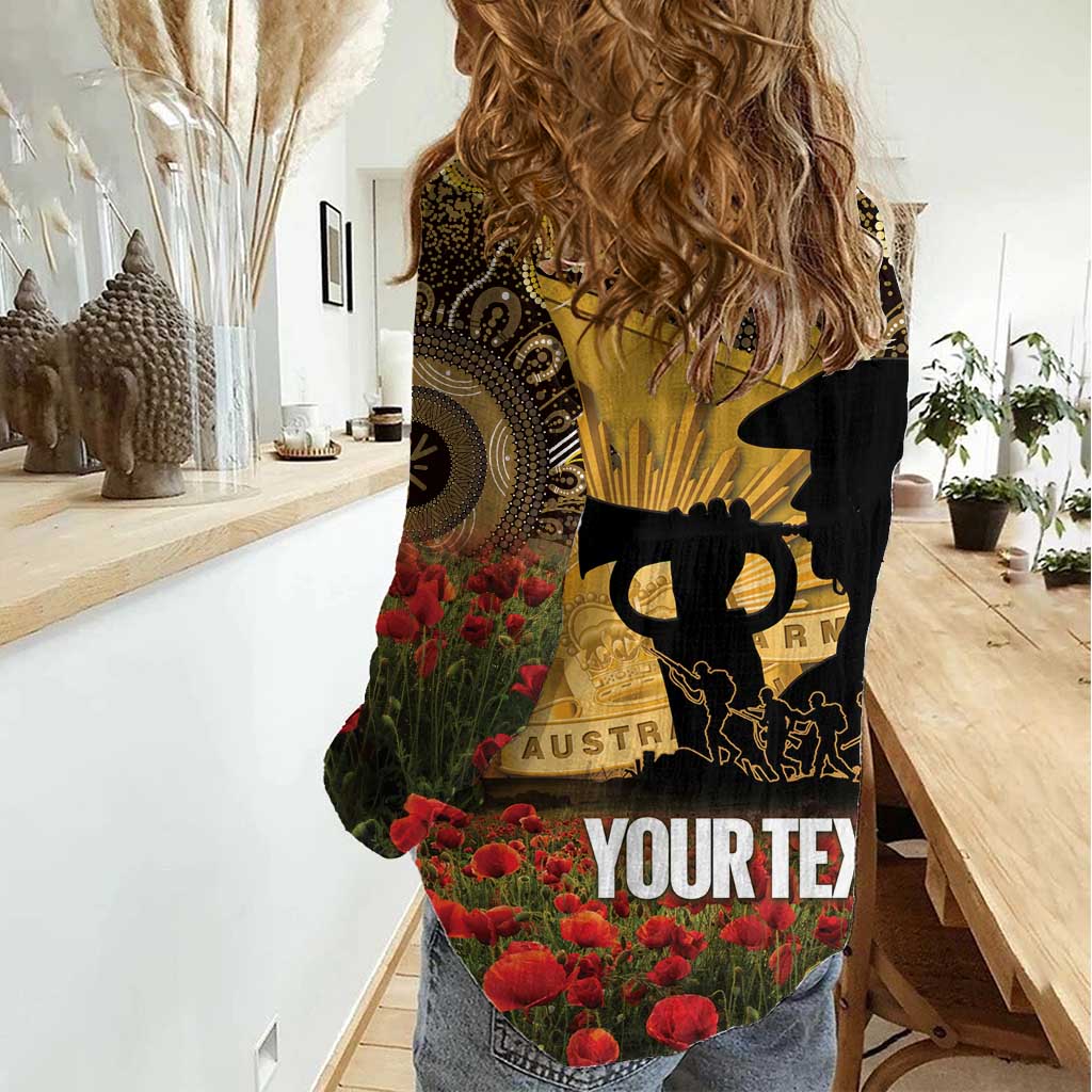 Personalised Australia Matildas ANZAC Day Women Casual Shirt Last Post Poppy Lest We Forget