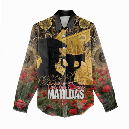 Personalised Australia Matildas ANZAC Day Women Casual Shirt Last Post Poppy Lest We Forget