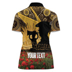 Personalised Australia Matildas ANZAC Day Women Polo Shirt Last Post Poppy Lest We Forget