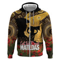 Personalised Australia Matildas ANZAC Day Zip Hoodie Last Post Poppy Lest We Forget