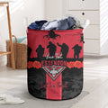 Personalised Essendon Football ANZAC Day Laundry Basket Bombers Poppy Lest We Forget