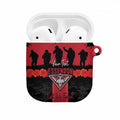 Personalised Essendon Football ANZAC Day AirPods Case Bombers Poppy Lest We Forget
