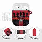 Personalised Essendon Football ANZAC Day AirPods Case Bombers Poppy Lest We Forget