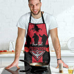 Personalised Essendon Football ANZAC Day Apron Bombers Poppy Lest We Forget