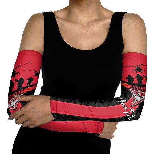 Personalised Essendon Football ANZAC Day Arm Sleeves Bombers Poppy Lest We Forget