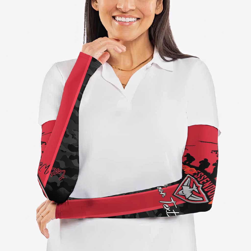 Personalised Essendon Football ANZAC Day Arm Sleeves Bombers Poppy Lest We Forget