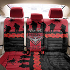 Personalised Essendon Football ANZAC Day Back Car Seat Cover Bombers Poppy Lest We Forget