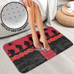 Personalised Essendon Football ANZAC Day Bathroom Set Bombers Poppy Lest We Forget