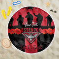 Personalised Essendon Football ANZAC Day Beach Blanket Bombers Poppy Lest We Forget