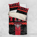Personalised Essendon Football ANZAC Day Bedding Set Bombers Poppy Lest We Forget