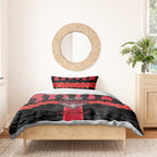 Personalised Essendon Football ANZAC Day Bedding Set Bombers Poppy Lest We Forget