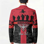 Personalised Essendon Football ANZAC Day Blazer Bombers Poppy Lest We Forget