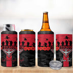 Personalised Essendon Football ANZAC Day 4 in 1 Can Cooler Tumbler Bombers Poppy Lest We Forget