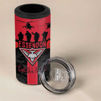 Personalised Essendon Football ANZAC Day 4 in 1 Can Cooler Tumbler Bombers Poppy Lest We Forget