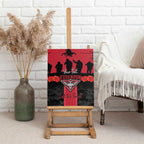 Personalised Essendon Football ANZAC Day Canvas Wall Art Bombers Poppy Lest We Forget