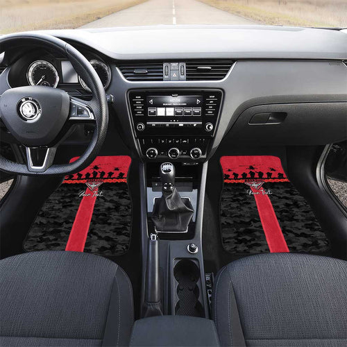 Personalised Essendon Football ANZAC Day Car Mats Bombers Poppy Lest We Forget