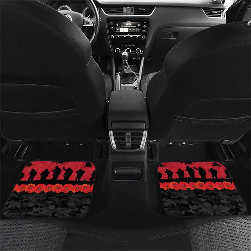 Personalised Essendon Football ANZAC Day Car Mats Bombers Poppy Lest We Forget
