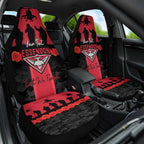 Personalised Essendon Football ANZAC Day Car Seat Cover Bombers Poppy Lest We Forget